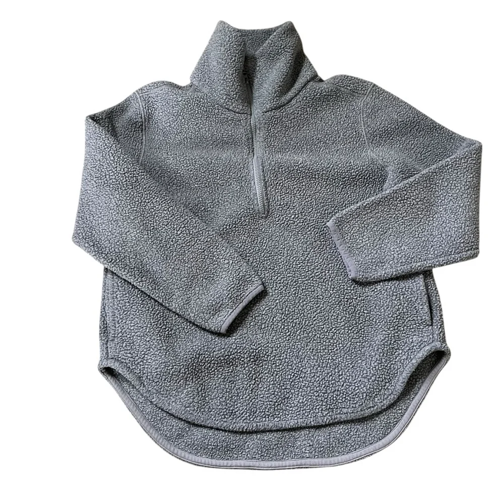 Everlane ReNew Fleece Half-Zip Heathered Gray Size S Women
